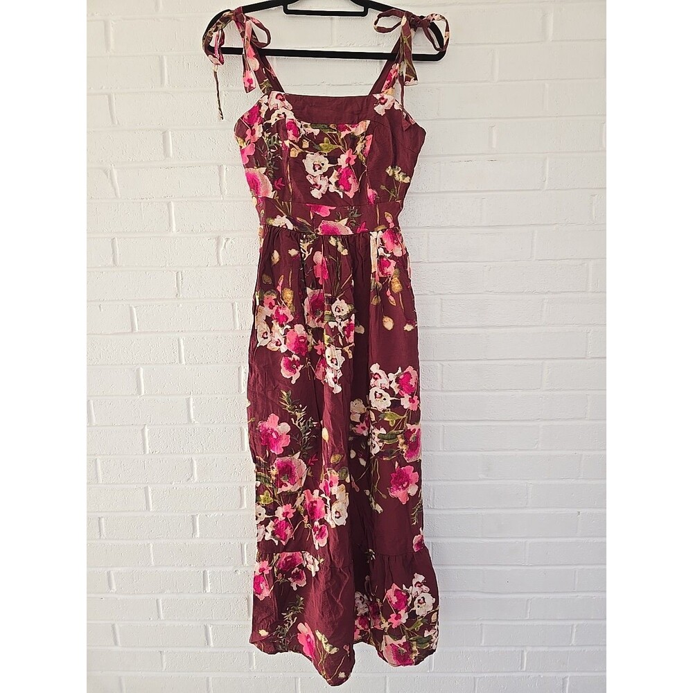 Rachel Zoe Floral Maxi Boho Spring Summer Dress Size M Rayon Blend